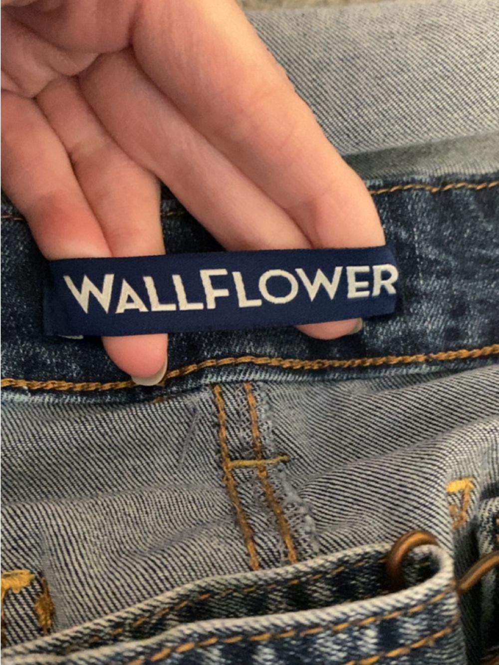 Wallflower Women's Medium Blue High-Rise Denim Jeans